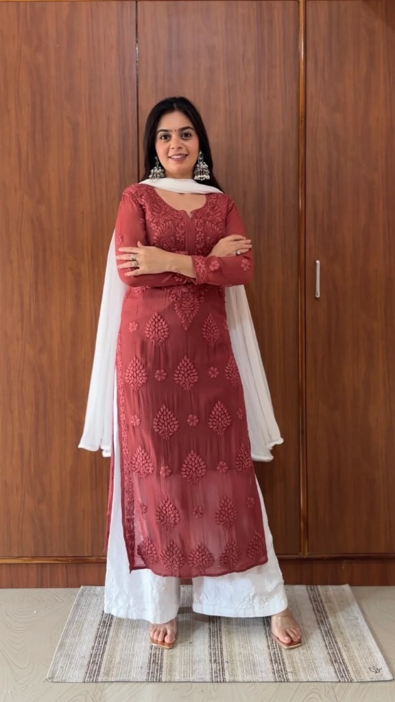 Chikankari Kurtis - Option 1