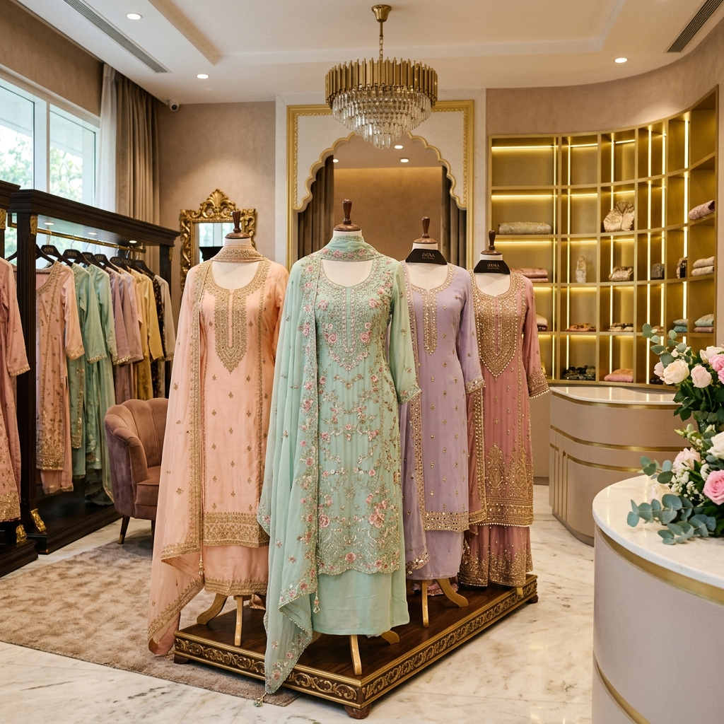 Divya Fashion Hub Premium Boutique Interior