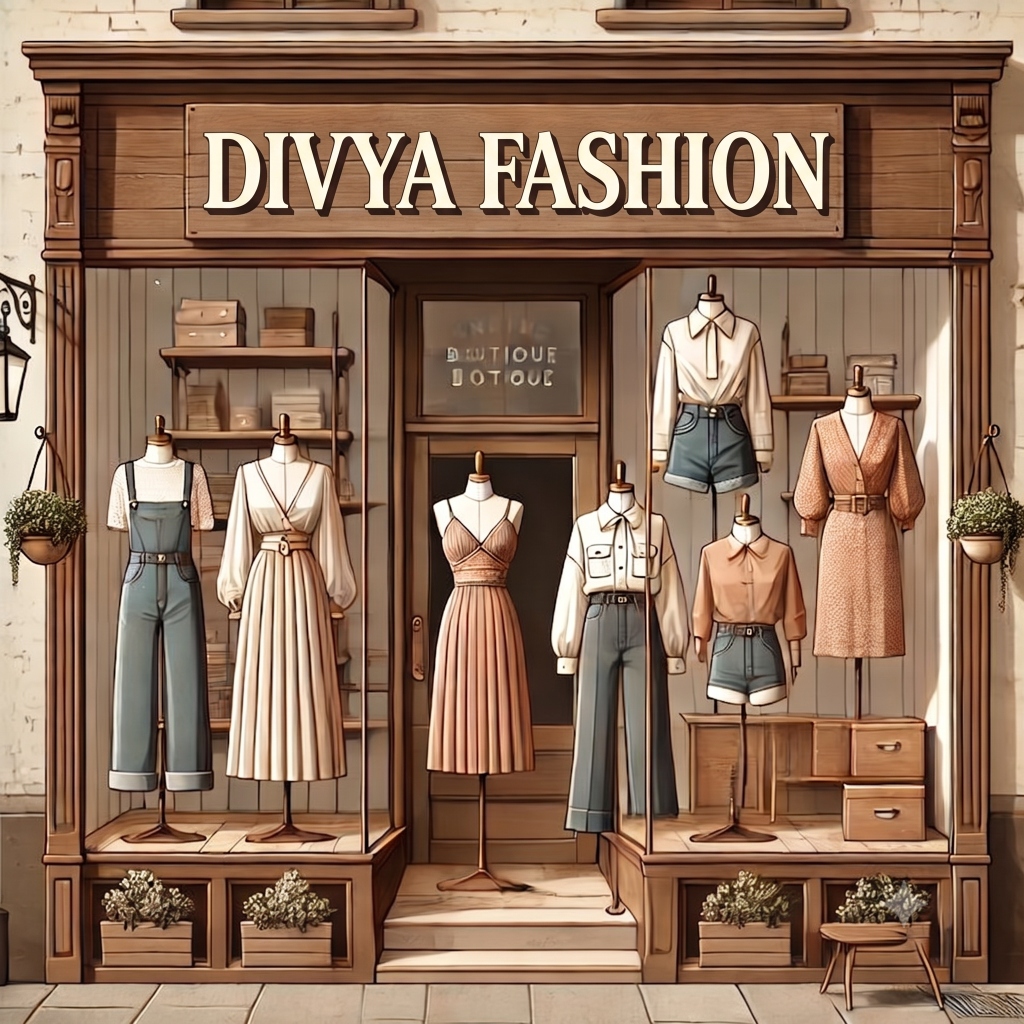 Divya Fashion Hub Storefront Illustration